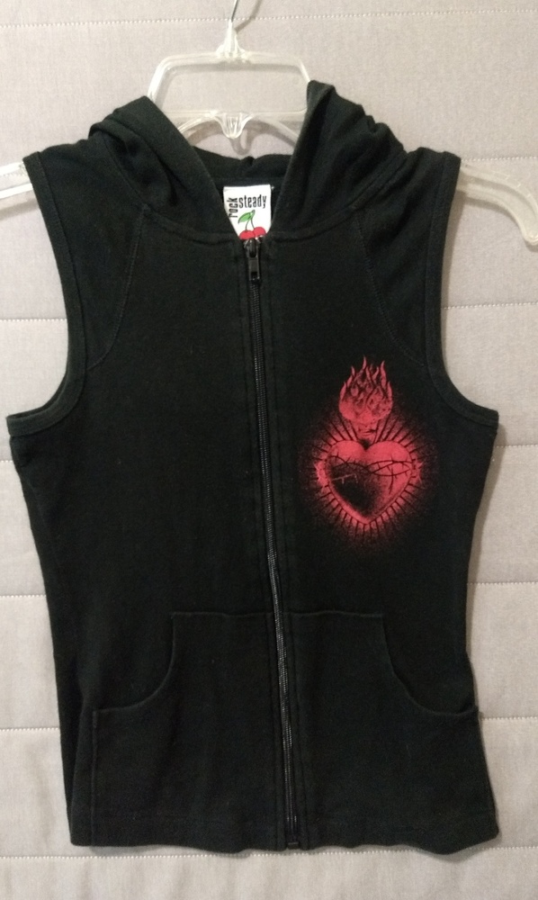 Rock Steady Burning Heart Hooded Top